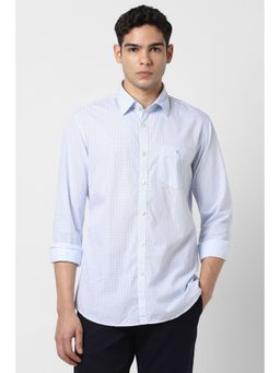 Van Heusen - Men White Print Full Sleeves Shirt