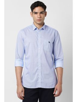 Van Heusen - Men Blue Print Full Sleeves Shirt