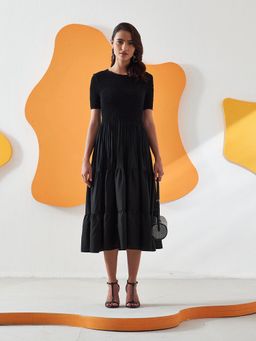 Pleats by Aruni - Black Aesha Dress