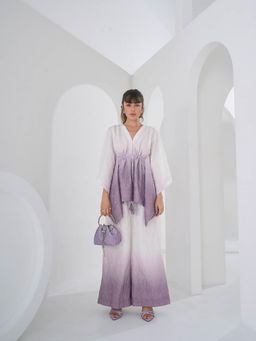 Pleats by Aruni - Grey Ombre Crushed Co-Ord (Set of 2)