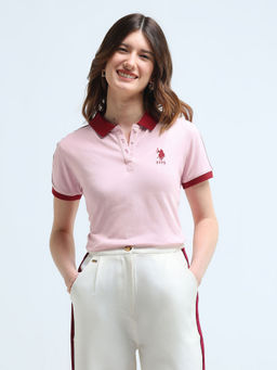 U.S. POLO ASSN. - Cotton Polo T-Shirt - Pink