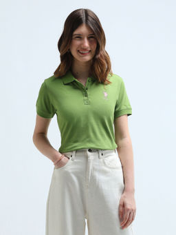 U.S. POLO ASSN. - Regular Fit Cotton Polo T-Shirt - Green
