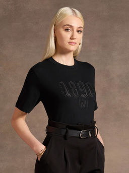 U.S. POLO ASSN. - Boxy Fit Gel Print T-Shirt - Black