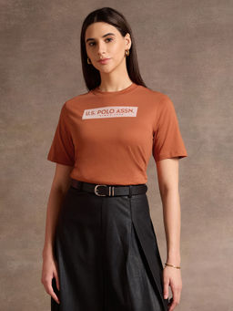 U.S. POLO ASSN. - Boxy Fit T-Shirt - Brown
