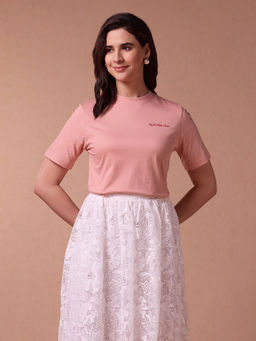 U.S. POLO ASSN. - Boxy Fit Crest Print T-Shirt - Pink