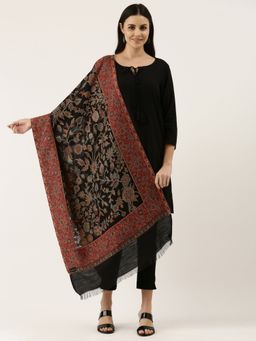 Pashmoda - Women Black Kaani Woollen Stole