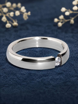 OOMPH - Silver Tone Cubic Zirconia Delicate Engagement Proposal Fashion Ring (8)