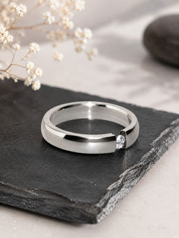 OOMPH - Silver Tone Cubic Zirconia Delicate Engagement Proposal Fashion Ring (8)