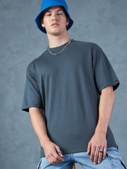Bewakoof - Heavy Duty 1.0 Men's Grey Oversized T-shirt