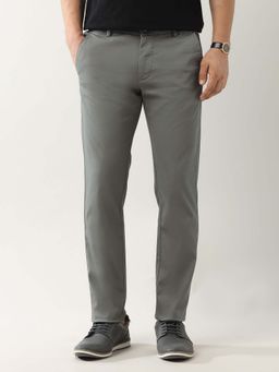 Arrow Sports - Men Grey Air Soft Slim Fit Trouser