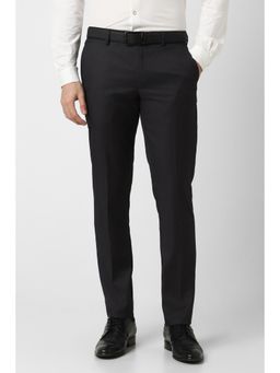 Peter England - Men Grey Solid Slim Fit Trouser