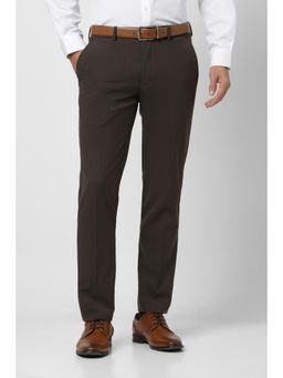 Van Heusen - Men Brown Solid Slim Fit Trouser