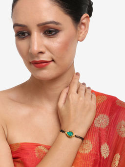 Ruby Raang Studio - Dusk Dew Kundan Bracelet Mangalsutra