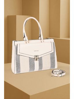 Allen Solly - Women White Casual Handbag with Detachable Strap