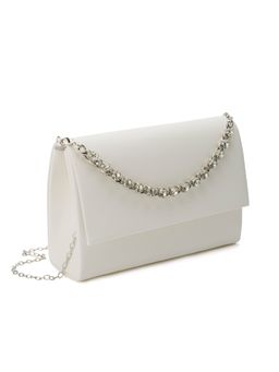 Lino Perros - White Clutch with Detachable Chain
