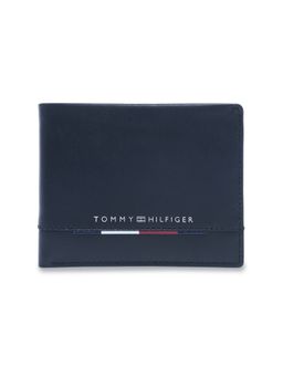 Tommy Hilfiger - Men Navy Blue Ankwe Global Coin Leather Wallet