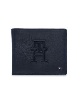Tommy Hilfiger - Men Navy Blue Moines Global Coin Leather Wallet