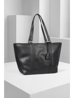 Van Heusen - Women Black Solid Casual Handbag with Detachable Strap