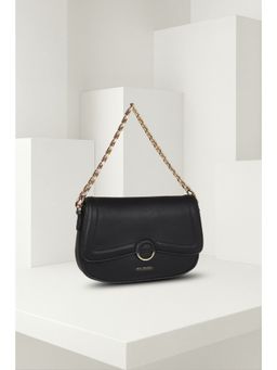 Van Heusen - Women Black Solid Casual Handbag