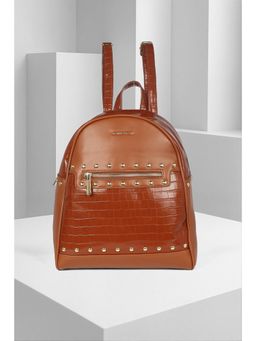 Van Heusen - Women Tan Textured Casual Backpack