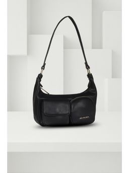 Van Heusen - Women Black Solid Casual Shoulder Bag