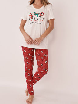 La Vie En Rose - Winter Print Short Sleeves PJ Set