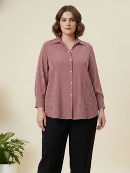 Qurvii - Red Stripe Cotton Shirt