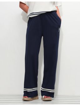 U.S. POLO ASSN. - Navy Blue High Rise Wide Leg Pant