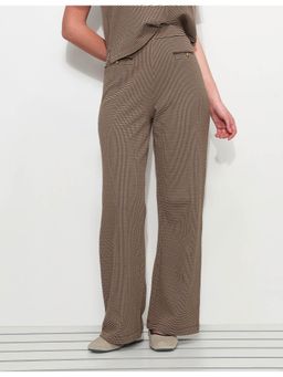 U.S. POLO ASSN. - Brown Textured Straight Fit Pant