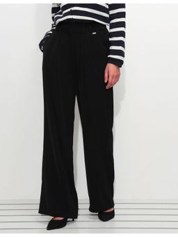U.S. POLO ASSN. - Black High Rise Wide Leg Pant
