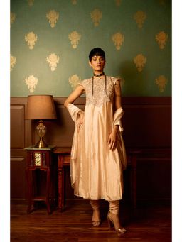 REETI ARNEJA - Gul Pink Anarkali with Churidar and Dupatta (Set of 3)