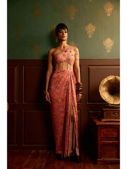 REETI ARNEJA - Prism Pink Drape Gown