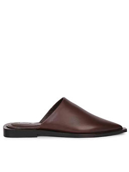 Saint G - Sara Chocolate Leather Flat Mules