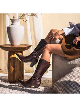 Saint G - Prune Brown Leather Calf Boots