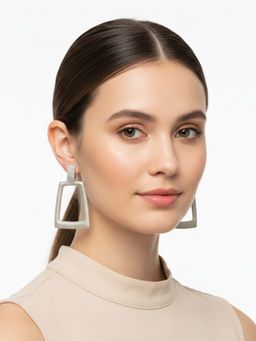 Zoey - Silver Colour Contemporary Earrings