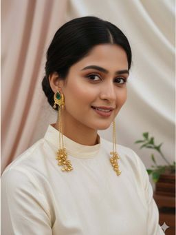 Zoey - Women Gold Toned Chandbali Earrings