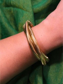 Spring Soul - Golden Coiled Bangle