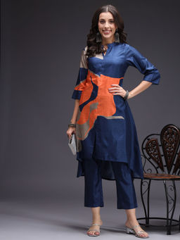 Heeposh - Blue Printed Kurta & Pant (Set of 2)