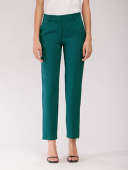 FableStreet - Straight Fit Trousers - Teal