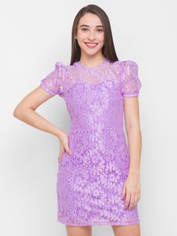 Globus - Purple Self Design Dress