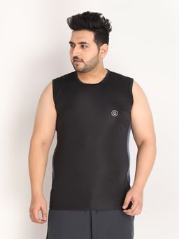 CHKOKKO - Men Cotton Gym Tank Tops Sleeveless Sports Vest In Black
