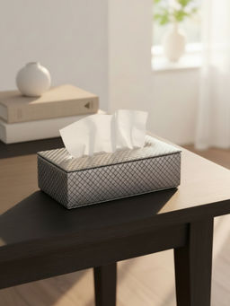 Mason Home - Braided Grey Tissue Box