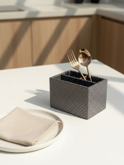 Mason Home - Braided Grey Cutlery Holder