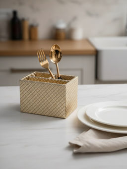 Mason Home - Braided Gold Cutlery Holder