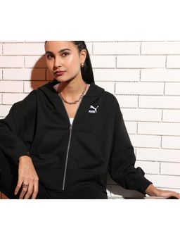 Puma - Classics Full-Zip Womens Black Hoodie