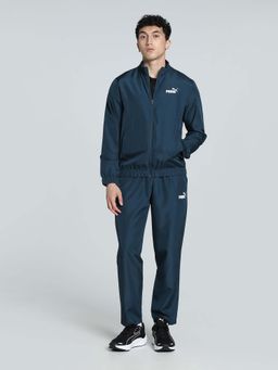 Puma - Mens Blue Ess Poly Solid Knitted Tracksuit