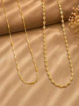 Zeraki Jewels - Aiza and Silk Flow Neck chain (Pack of 2)