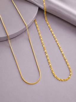 Zeraki Jewels - Classic and Sunray Neck chain (Pack of 2)