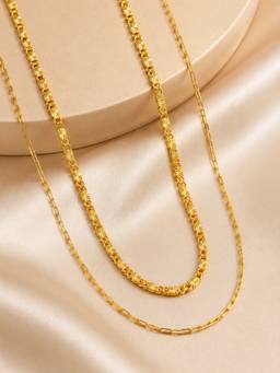 Zeraki Jewels - Serene and Link Neck chain (Pack of 2)
