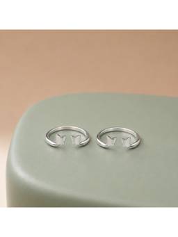 MINOUS - 925 Silver Minimal Butterfly Toe Ring (Adjustable)